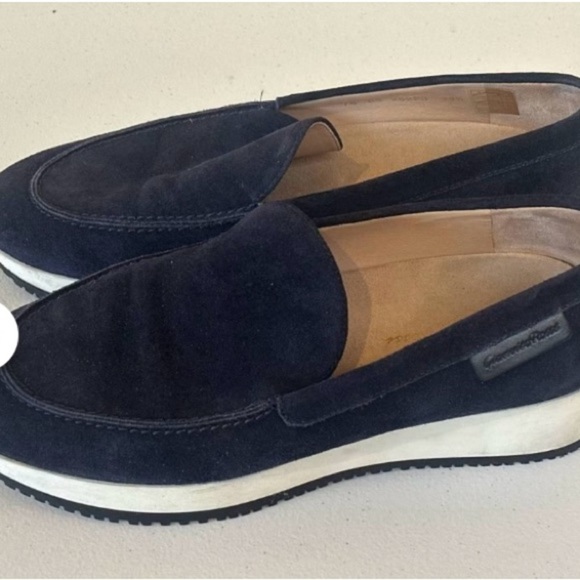 Gianvito Rossi Blue Flats with Textured Fabric and White Rubber Sole - Picture 2 of 2